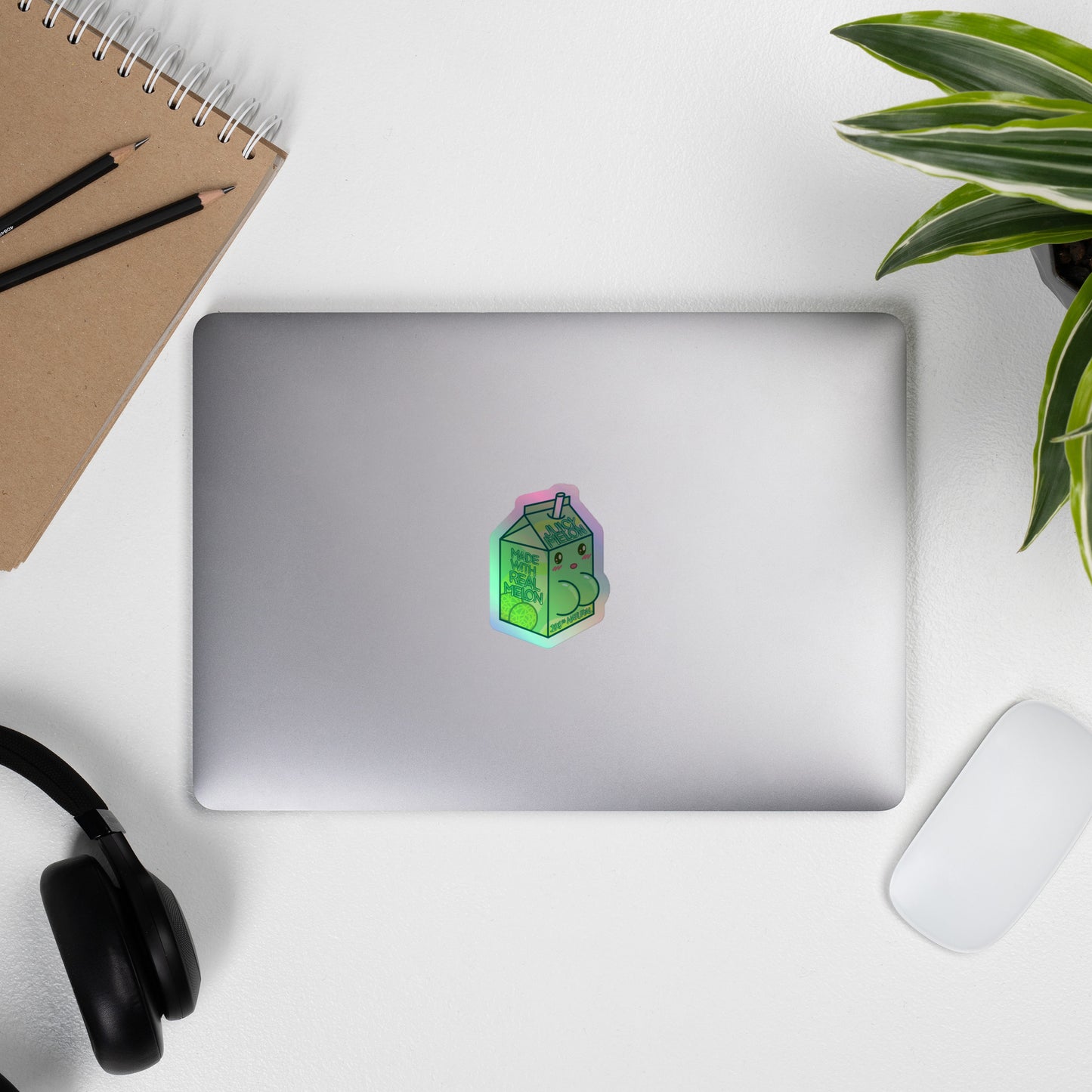 Juicy Melon Carton Holographic Stickers