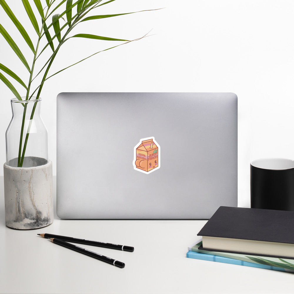 Juicy Peach Carton Sticker