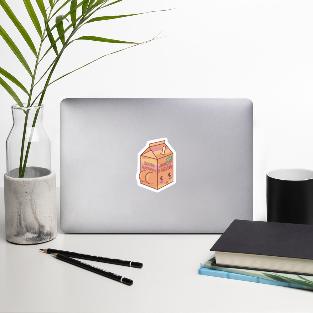 Juicy Peach Carton Sticker