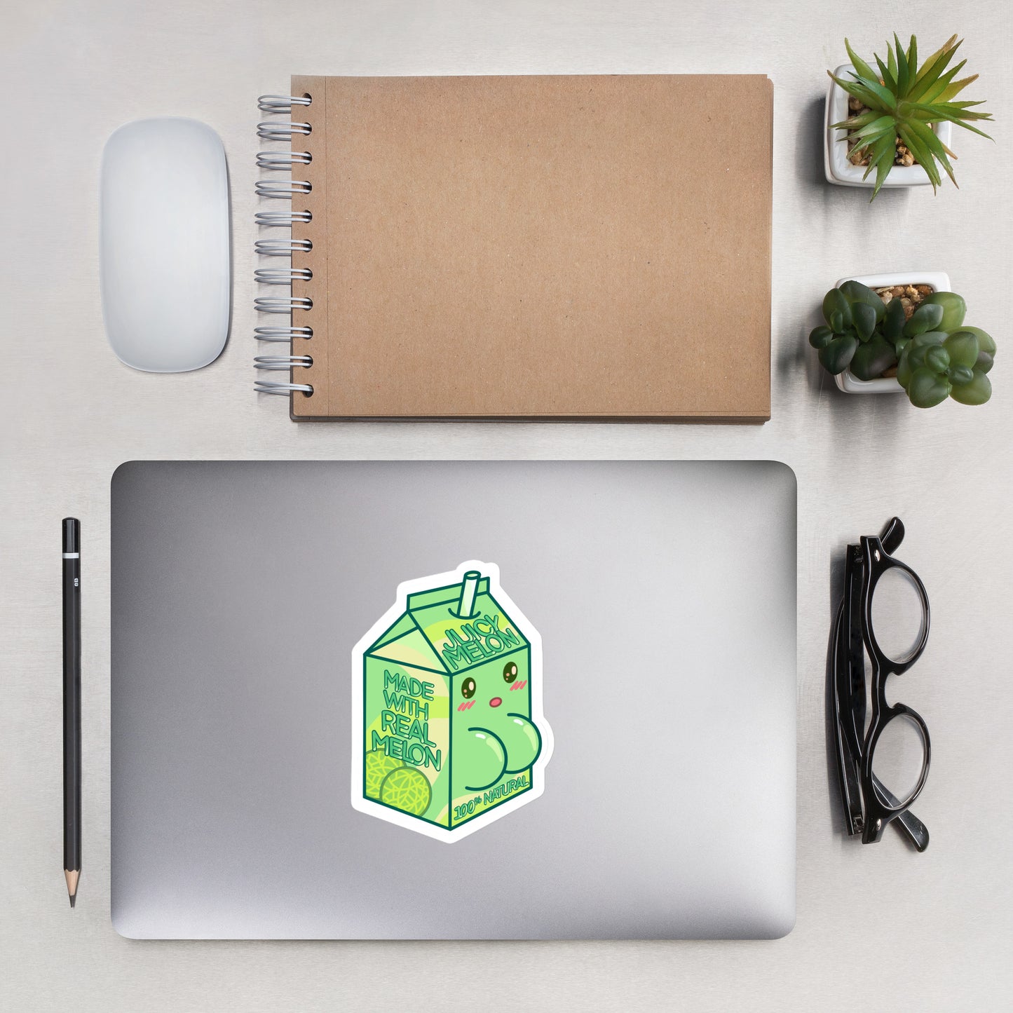Juicy Melon Carton Sticker