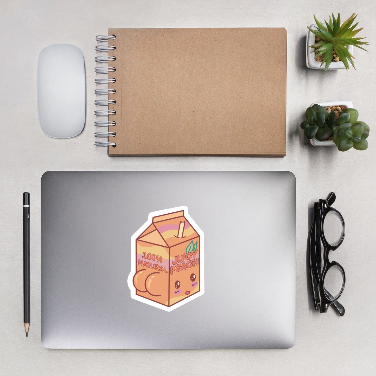 Juicy Peach Carton Sticker