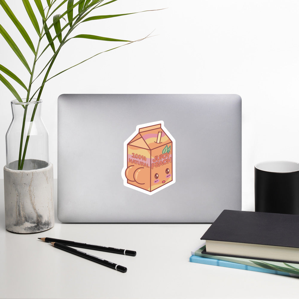 Juicy Peach Carton Sticker