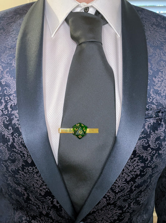 D20 Tie Pin | Green and Gold