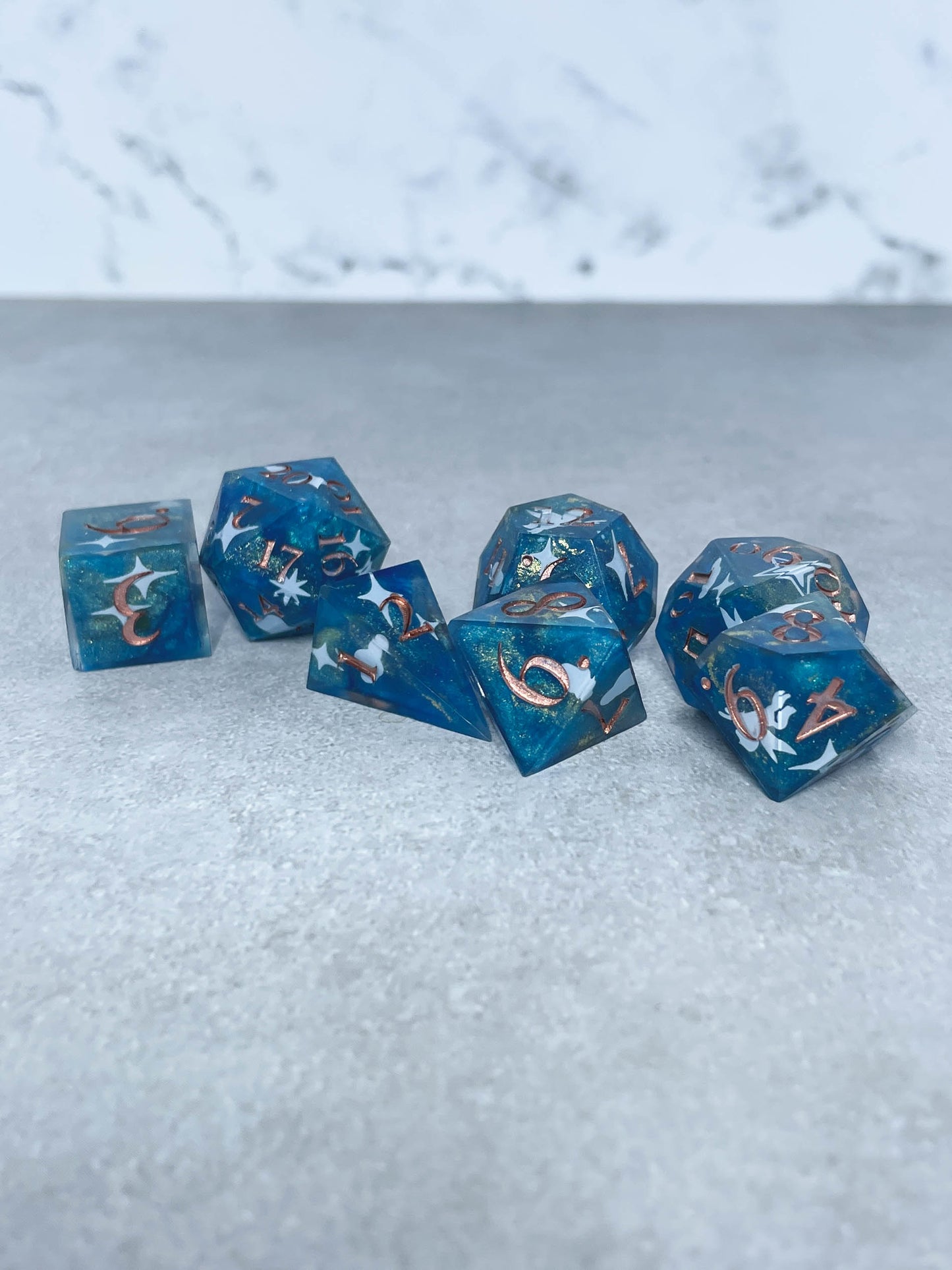 Sky Full of Stars | 7 Piece Polyhedral Dice Set