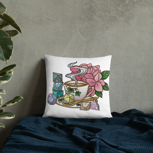 Tea and Dice Basic Pillow