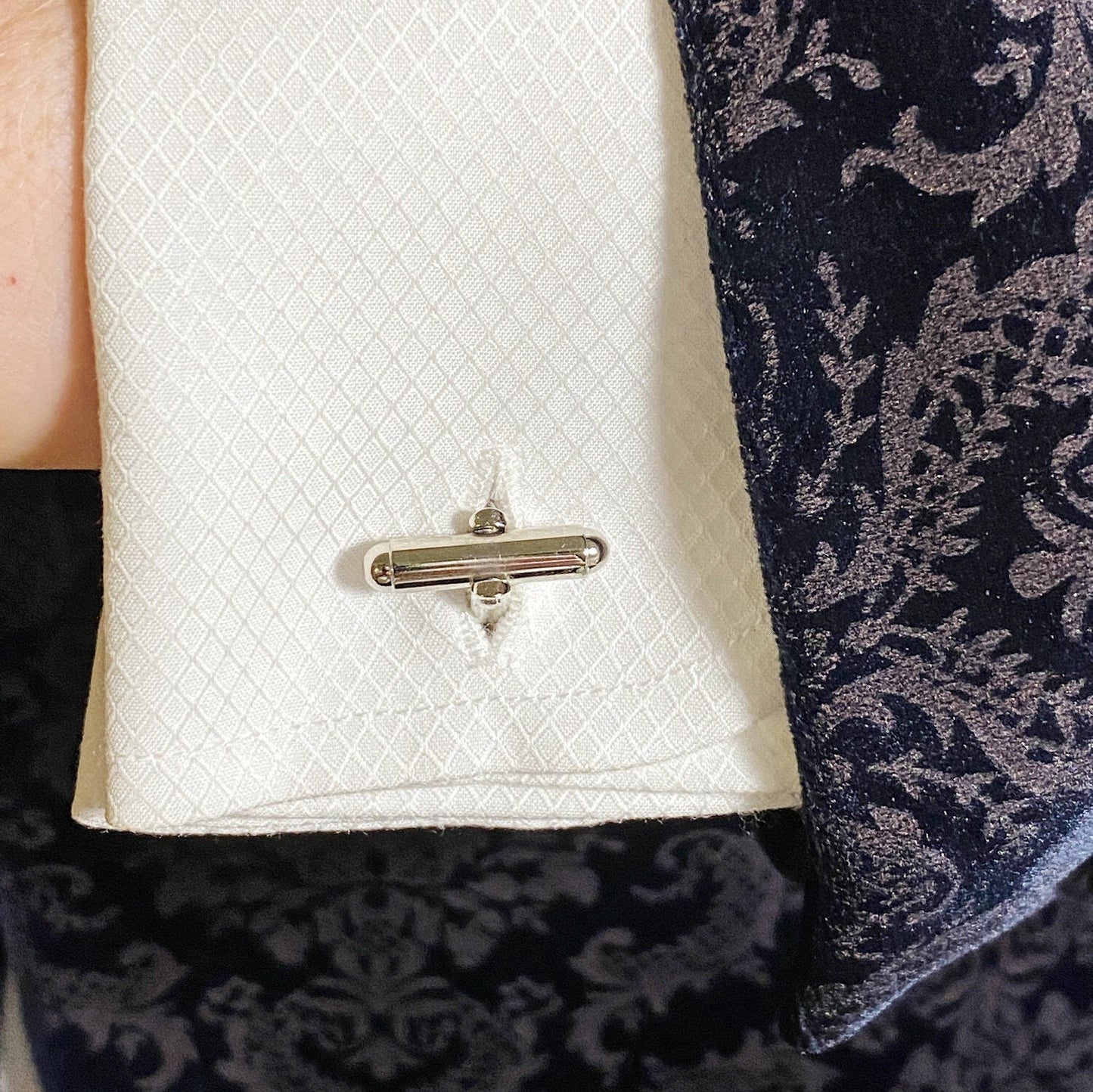 D20 Cufflinks | Purple Galaxy