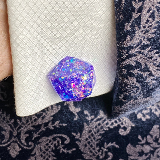 D20 Cufflinks | Purple Galaxy