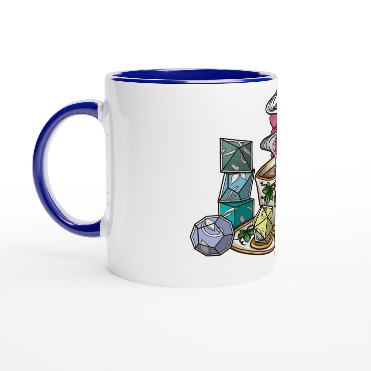 Tea and Dice Colour Mug