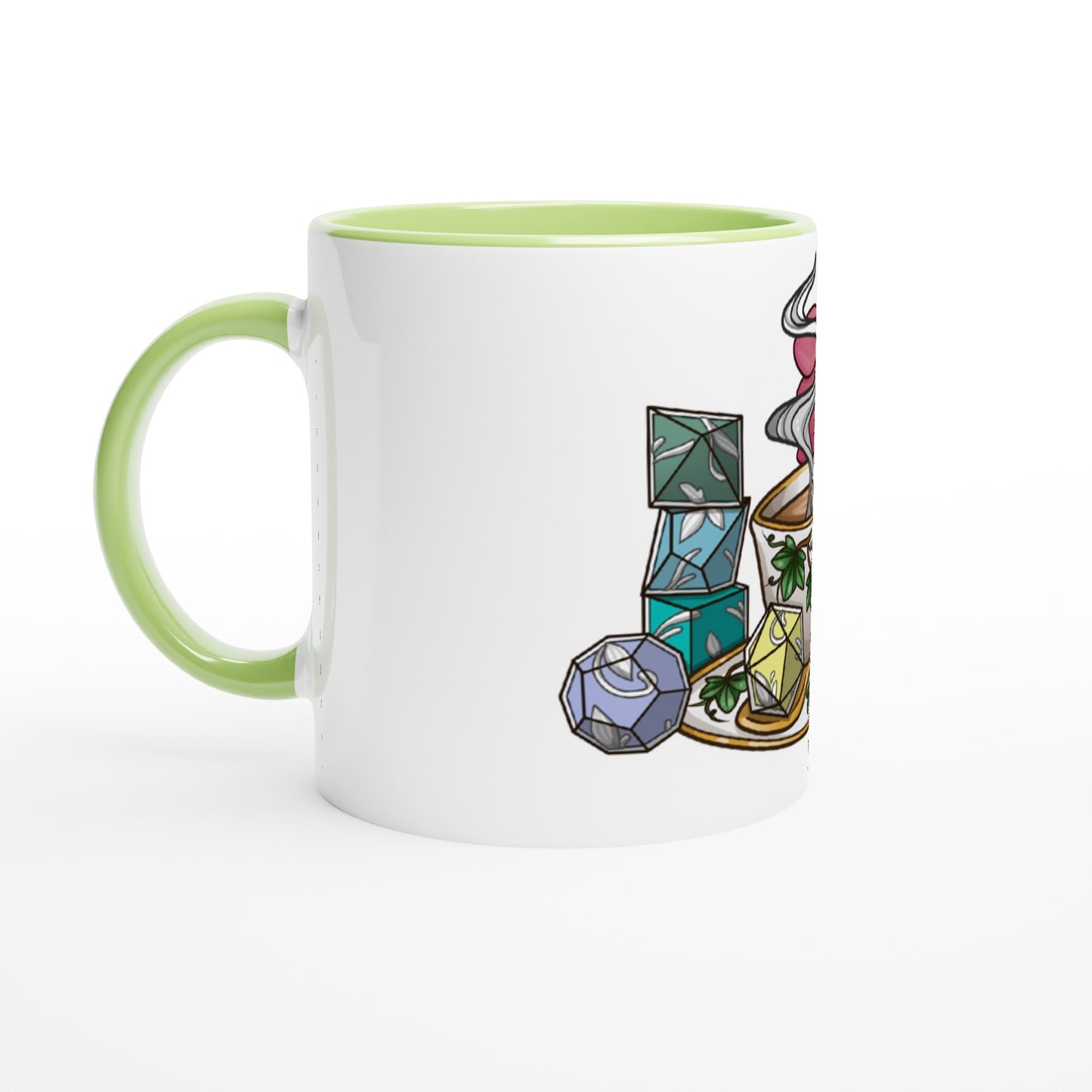 Tea and Dice Colour Mug