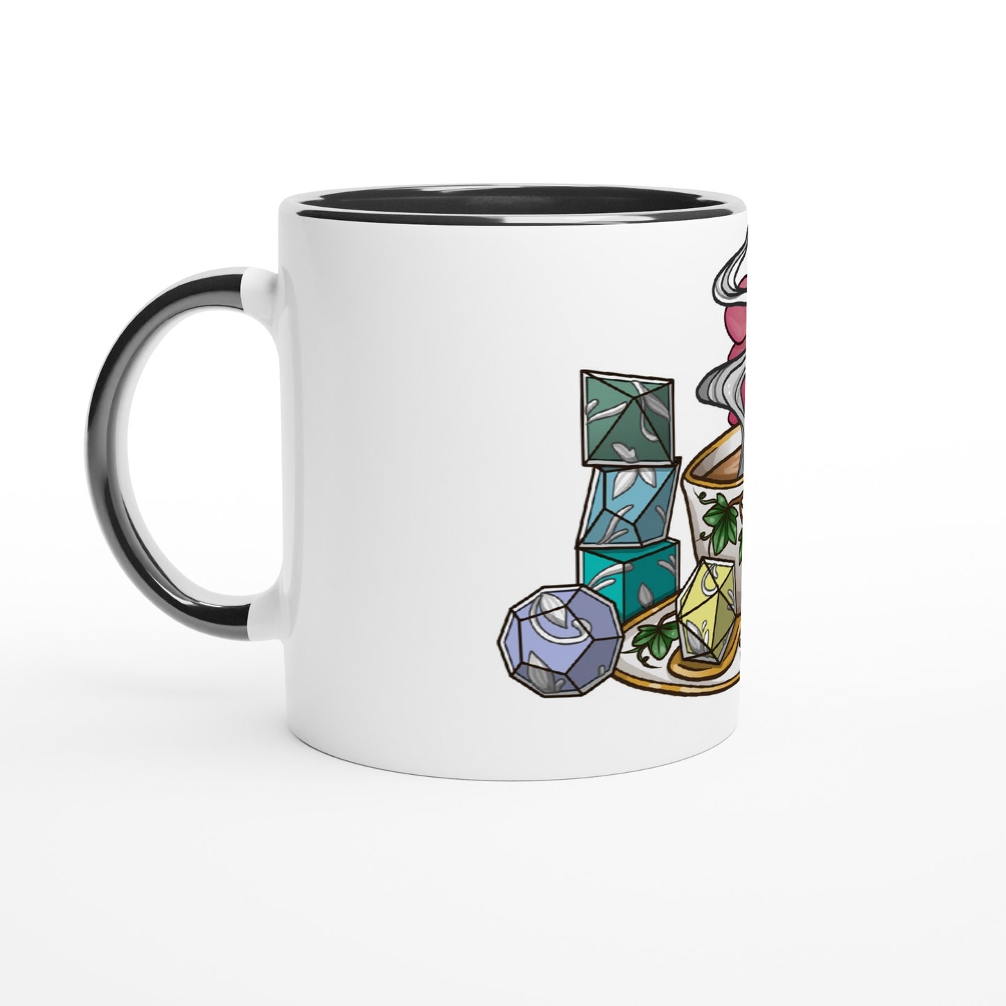 Tea and Dice Colour Mug