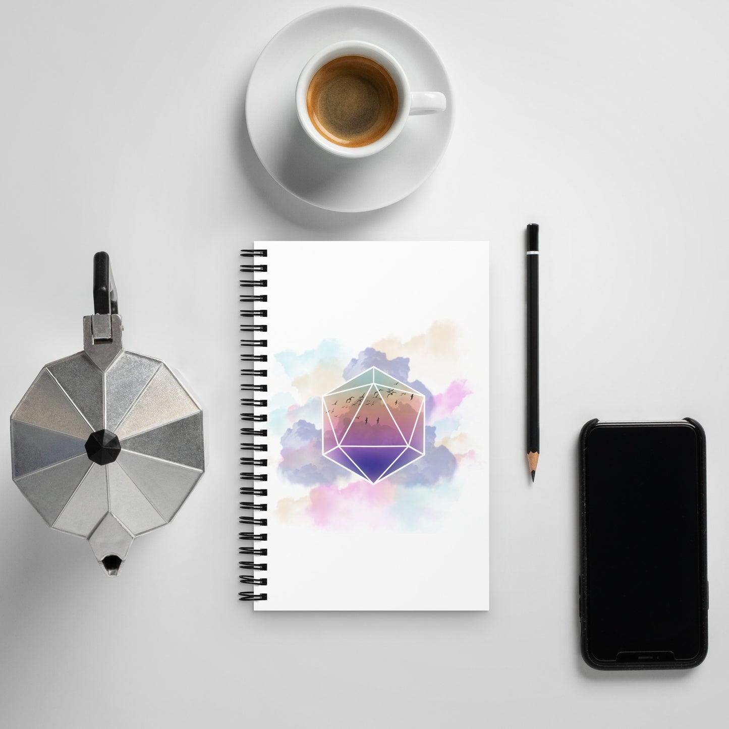 Cloudset D20 Spiral Notebook