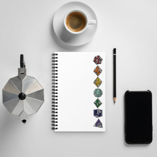 Filigree Dice Spiral Notebook