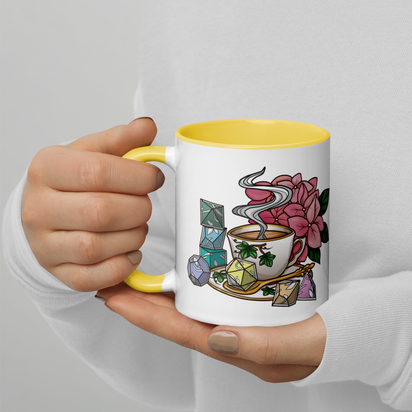 Tea and Dice Colour Mug