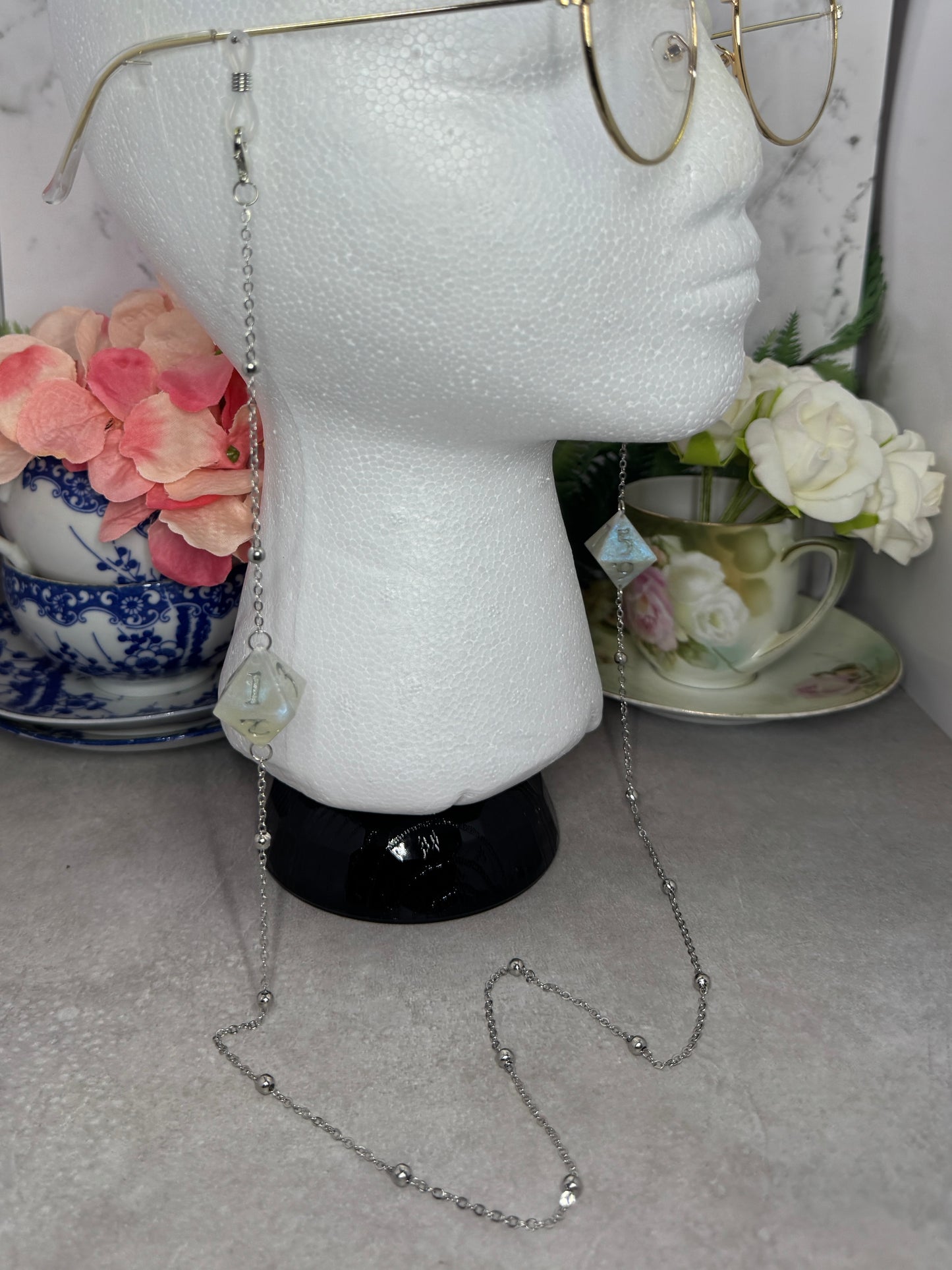 Glasses Chain | Silver Pearl