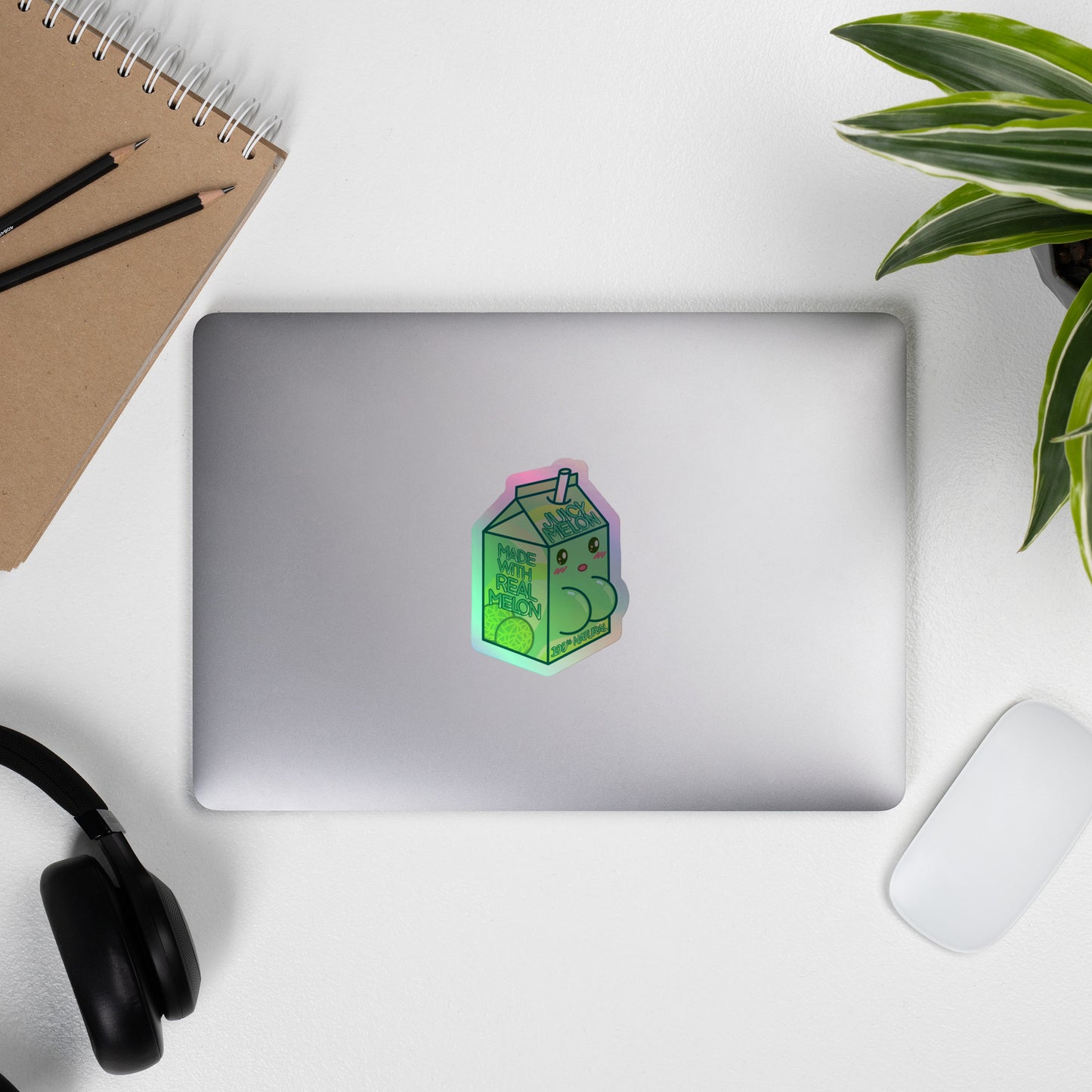 Juicy Melon Carton Holographic Stickers