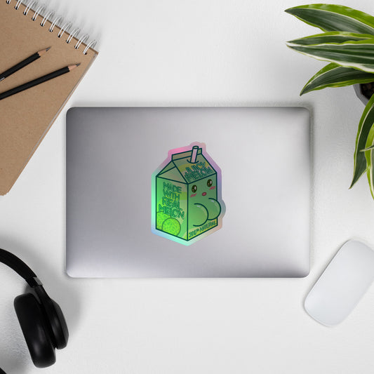 Juicy Melon Carton Holographic Stickers