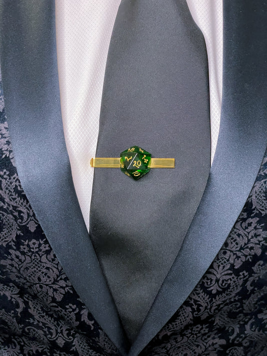 D20 Tie Pin | Green and Gold