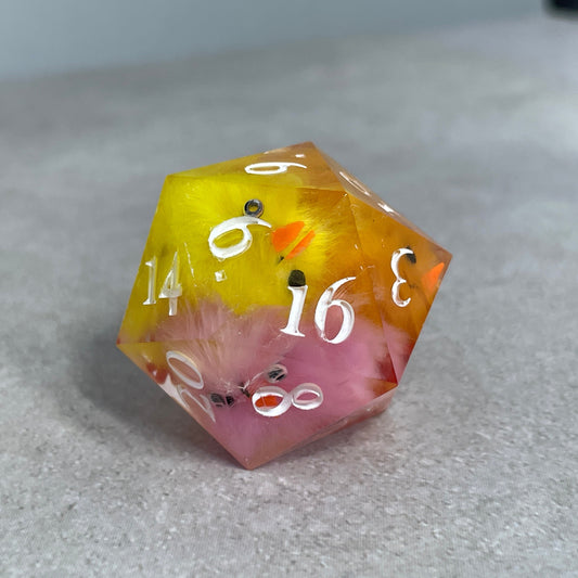 The Whole Damned Flock | Cursed Chick |30mm D20 Chonk