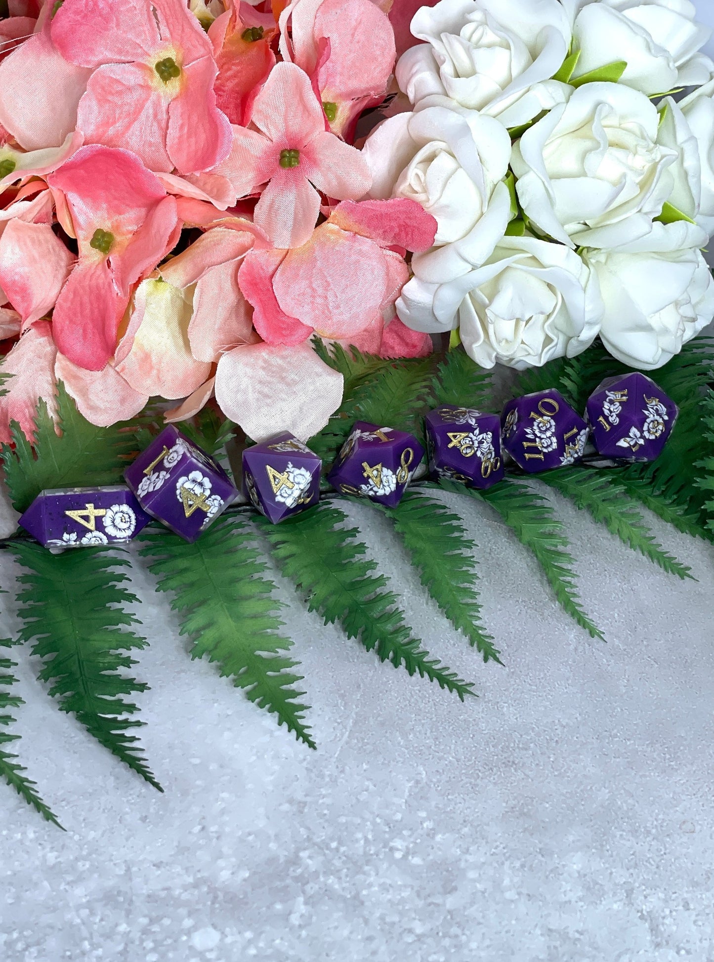 Violet | Filigree Dice | 7 Piece Polyhedral Set
