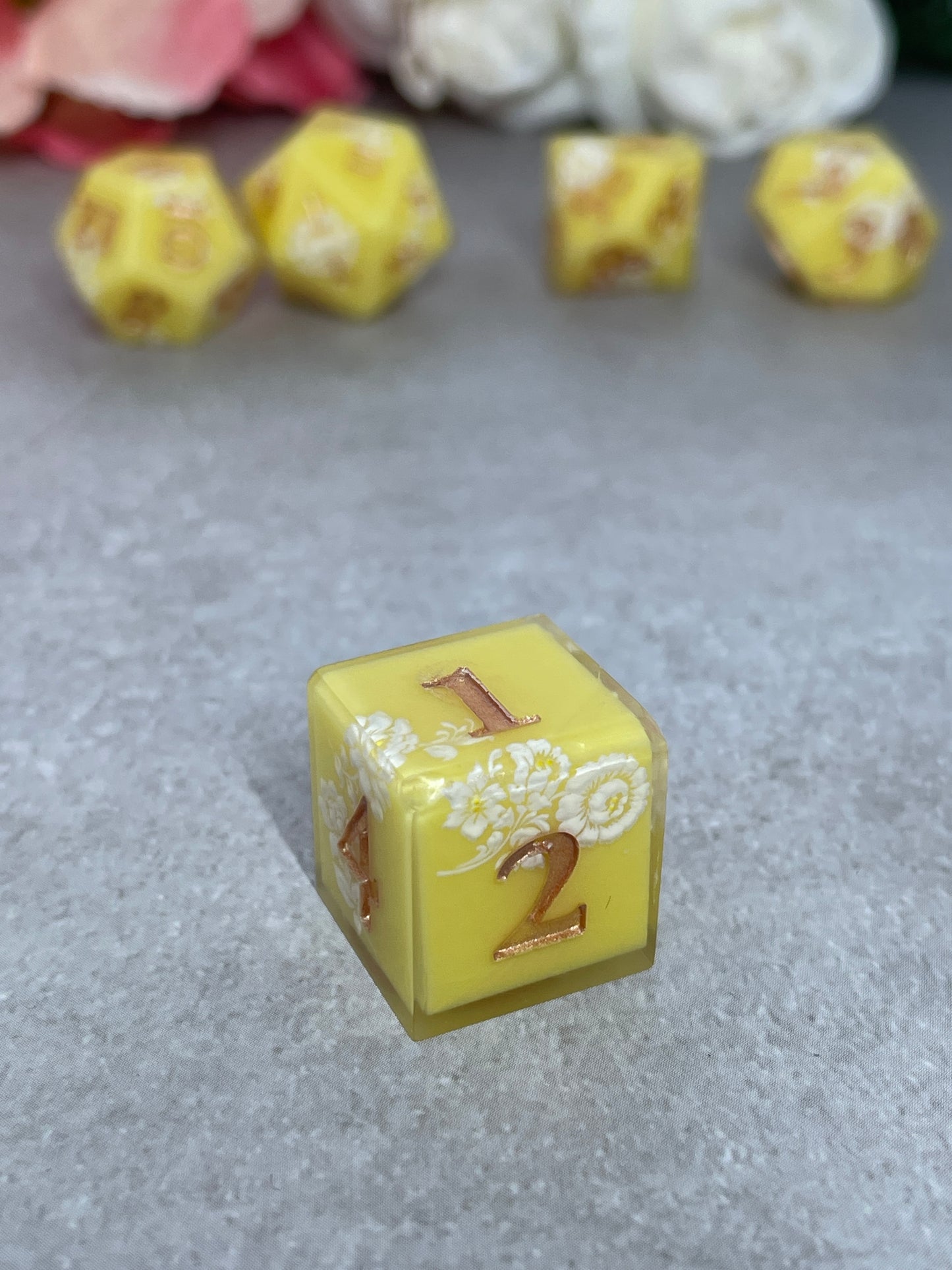 Lemon | Filigree Dice | 7 Piece Polyhedral Set