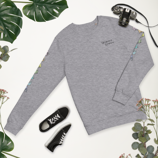 Pastel Filigree Dice Unisex Organic Sweatshirt